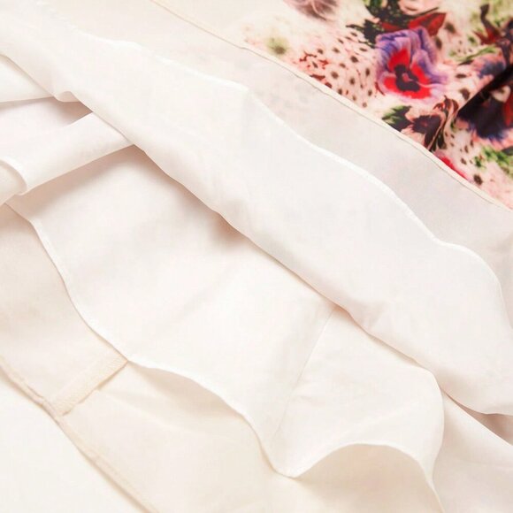 Multicolor Boho Women's Summer Waist-Defining Printed Floral Mini Dress - Picture 3 of 12